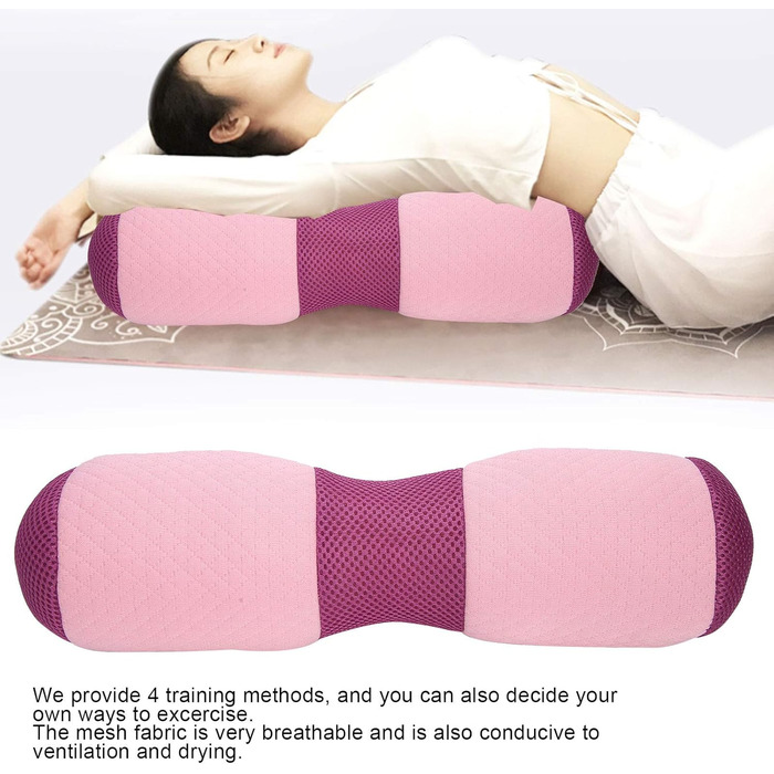 Подушка для йоги Yoga Bolster Roller Waist Pillow Корекція поперекового відділу тазу Подушка Memory Foam Block Подушка для йоги кругла для відновлювальних вправ йоги