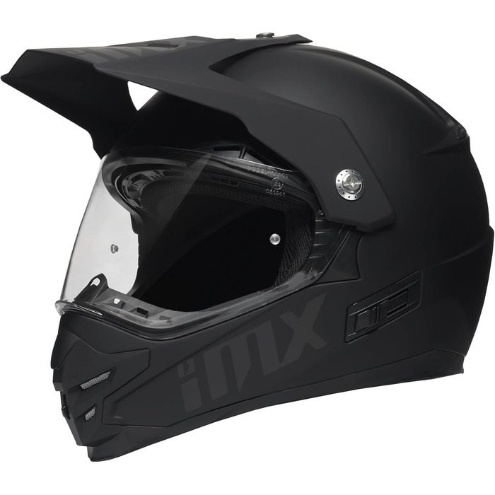 Мотошолом IMX RACING MXT-01 для бездоріжжя, 2 розміри, 3 розміри EPS, скло з UV-фільтром і сонцезахистом, знімна підкладка, чорний матовий, L