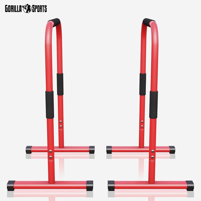 Набір Dip Bar GORILLA SPORTS, 68x45x94 см, до 200 кг, сталь, не ковзає