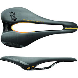 Сідло Selle Italia SLR Boost TI 316 Superflow TDF, чорний/жовтий, L3