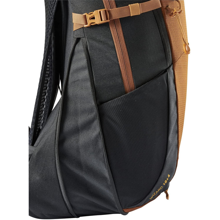 Туристичний рюкзак VAUDE Wizard 18+4, водовідштовхувальний, унісекс, зручна система перенесення, органайзер, чорний/умбра