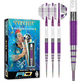 Професійний набір дротиків RED DRAGON Peter Wright Snakebite PL15 Medusa з вольфраму, з оперенням і стрижнями