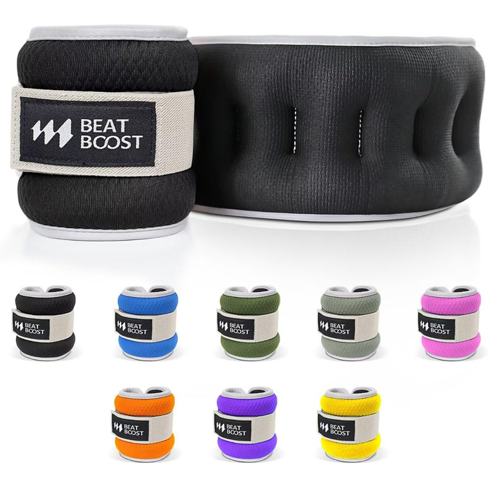 Утяжувачі на щиколотку та зап'ястя BeatBoost 2 шт, 4,5 кг, для жінок і чоловіків, регульовані ремені, для ходьби, пілатесу, тренувань, фітнесу, аеробіки