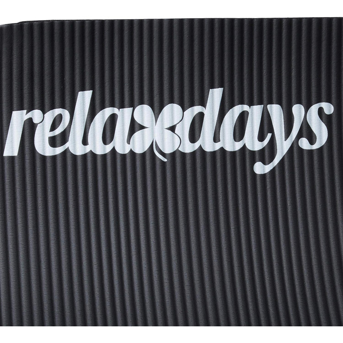 Килимок для йоги Relaxdays 1 см, чорний, з ременем, для фітнесу, пілатесу та гімнастики, 60x180 см, амортизаційний