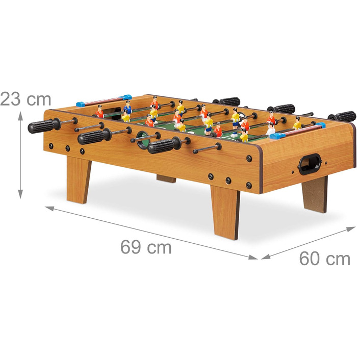 Стіл Relaxdays для настільного футболу, для дітей і дорослих, дерево