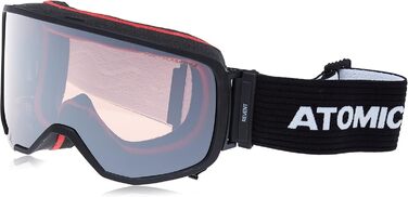 Окуляри Atomic Unisex All Mountain Goggles Revent L FDL, для помірного освітлення, велика посадка, оправа Live Fit, подвійна лінза FDL, чорний/рожевий спалах, AN5105428