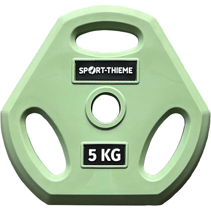 Пластина Sport-Thieme PU 5 кг, ударостійка, 3 отвори, чавун, PU