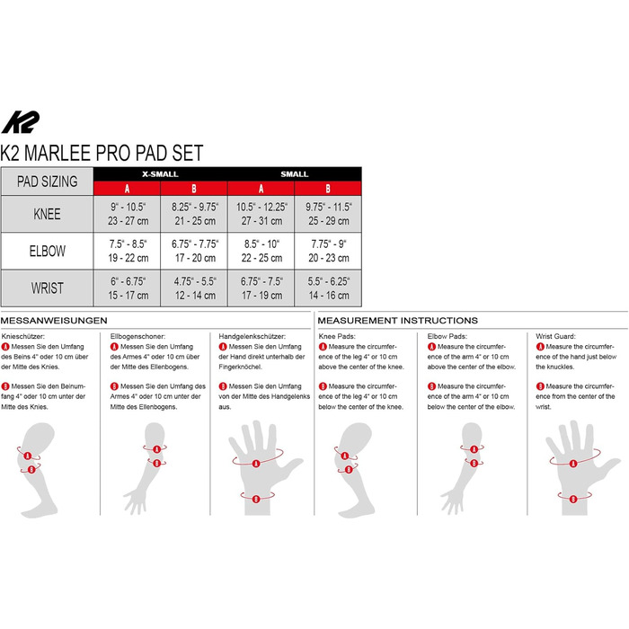 Дівчата Роликові ковзани Marlee Pro Pad XS (коліно A 23-27 см W 21-25 см / лікоть A 19-22 см W 17-20 см / зап'ястя A 15-17 см W 12-14 см), 2 Sports Europe