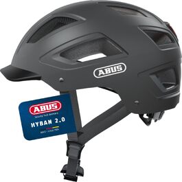 Велошолом ABUS Hyban 2.0 з ліхтарем, ABS-корпус, для жінок і чоловіків