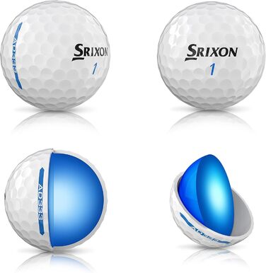 М'яч для гольфу Srixon AD333, білий, 12 шт, чоловічий