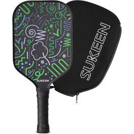 Весло Sukeen Pickleball T700, карбон 16 мм, зелений