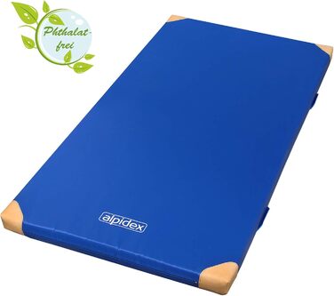 Гімнастичний мат ALPIDEX 200x125x8 см, нековзний, шкіряні кути, м'який