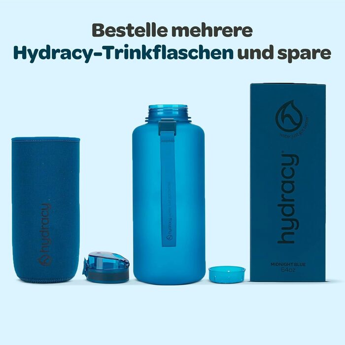 Пляшка для води Hydracy з фруктовим фільтром 2 л — BPA-free, з таймерами, герметична спортивна пляшка без конденсату для спорту та активного відпочинку