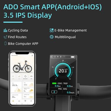 Електровелосипед ADO e Bike 28 Air, 345 Втгод, унісекс, ремінь, APP