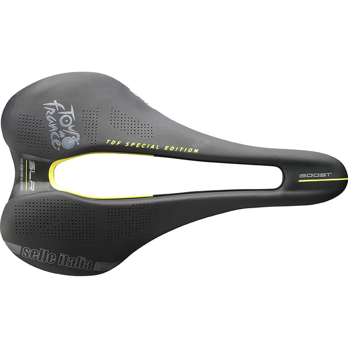 Сідло Selle Italia SLR Boost TI 316 Superflow TDF, чорний/жовтий, L3