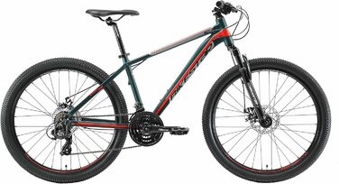 Алюмінієвий гірський велосипед BIKESTAR Hardtail Shimano 21 швидкісна передача, дискове гальмо 26 дюймові шини 13-дюймова 16-дюймова рама Alu MTB СПРОБУЙТЕ БЕЗ РИЗИКУ 16-дюймовий кадр (16-дюймовий кадр, зелений)