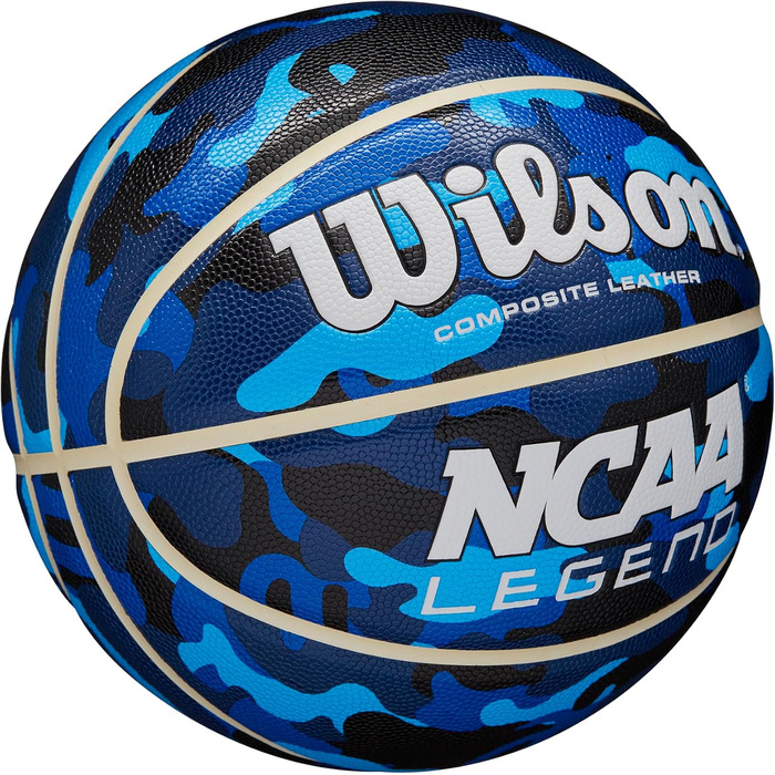 Баскетбольні м'ячі WILSON NCAA Legend - 74,9 см, 72,4 см, 69,8 см Синій камуфляж Розмір 7 - 29,5'