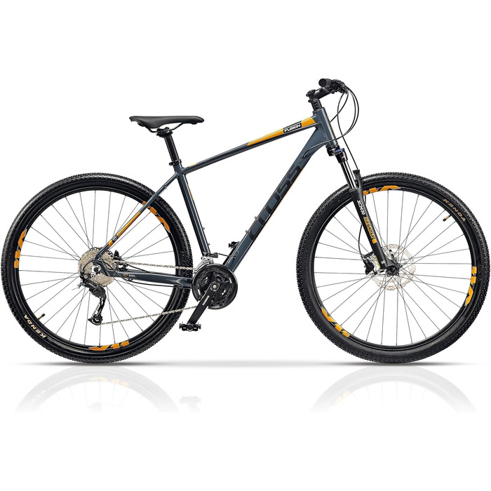 Дюймовий гірський велосипед Чоловічий MTB велосипед Hardtail Fusion 27 швидкісний Shimano ALIVIO RD-M3100 SGS - висота рами 42, 46, 50 та 54 - модельний рік 2024 42см (зріст 155-165см), 29