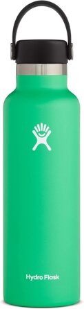 Термобутилка HYDRO FLASK 621 мл з нержавіючої сталі, ізольована спортивна пляшка зі зручною кришкою, не протікає, підходить для посудомийної машини, стандартне горлечко, колір Spearmint