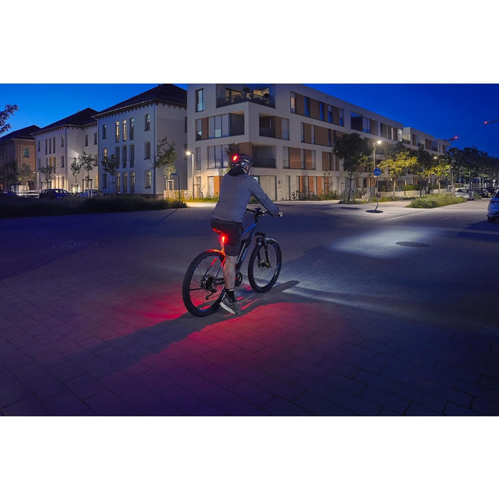 Велосипедний LED набір освітлення FISCHER Twin з 360° підсвіткою для безпеки, передня фара 60 Люкс