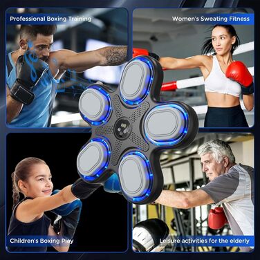 Електронна Bluetooth боксерська машина для тренувань, настінна ударна мішень, музичний тренажер для боксу