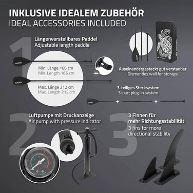 Надувна SUP-дошка для веслування стоячи 305/308/320/380 см, до 120/150 кг, товщина 10/15 см, з каяк-сидінням, комплект: сумка, весло, різні моделі