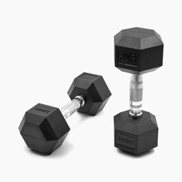 Гантелі SUPRFIT Hexagon 2x9кг - прогумовані, не ковзають, 1-50кг