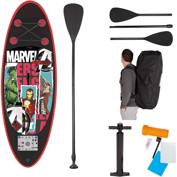 52500 Bondi Aquatic Kids SUP Board Set Stand Up Paddling, Multicolor (SUP Marvel Avengers), 52500 Bondi Aquatic Kids SUP Board Set Stand Up Paddling, Multicolor (SUP Marvel Avengers)