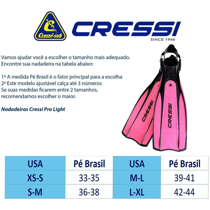 Ласти для дайвінгу Cressi Pro Light з відкритою п'ятою (S/M (40/41), чорні/рожеві)