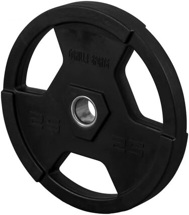 Пластини GORILLA SPORTS Olympia Tri-Grip 1.25-25кг, 50мм, чорні