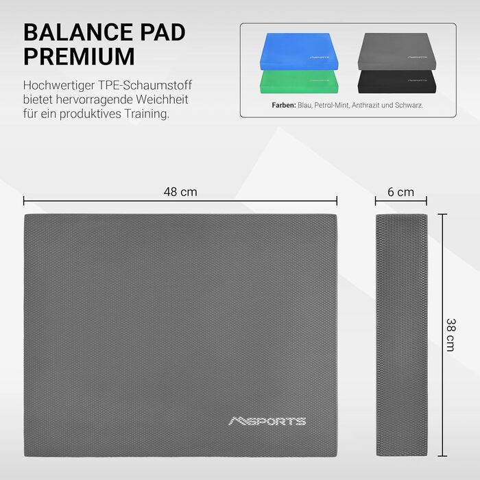 Преміум - в т.ч. Balance - Exercise Poster - Тренування рівноваги та тренування координації (антрацит)