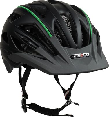 Шолом Casco Active 2 L (58-62 см) Чорний-Антрацит, Зелена окантовка