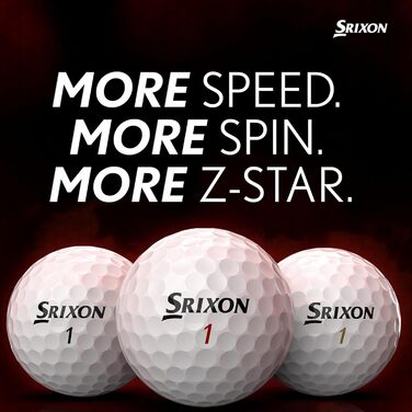 М'ячі для гольфу Srixon Z-Star XV, 4x3 шт., чистий білий, унісекс