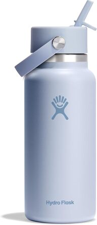 Гідрофляга HYDRO FLASK 946 мл, широка горловина, нержавіюча сталь, термос-пляшка з трубочкою, вакуумна ізоляція, Surf