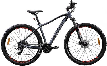 Чоловічий гірський велосипед Devron Ridde RM1.9 - колеса 29-Zo, Shimano 3x8, гідравлічне дискове гальмо, багатосторонній MTB для пригод (сірий, M)