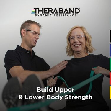 Theraband набір еластичних стрічок високого опору для реабілітації, розтяжки, силових і функціональних тренувань, міцні гумові стрічки для занять спортом і відновлення після травм