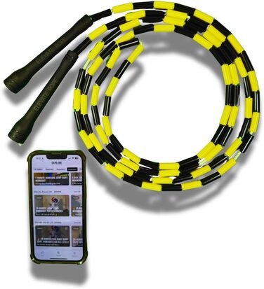 Професійна скакалка Elevate Rope з перлинами, 3 м, регульована, якісні перлини і полімерний шнур, для фрістайлу, кардіо і трюків, для всіх рівнів, для дому та вулиці