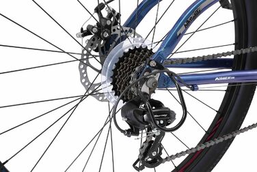 Алюмінієвий гірський велосипед BIKESTAR Hardtail Shimano 21 швидкісна трансмісія, дискові гальма 26, 27.5, 29 дюймові шини 16, 17, 18 дюймова рама Alu MTB СПРОБУЙТЕ БЕЗ РИЗИКУ (27,5 дюймів Дискове гальмо, синій)