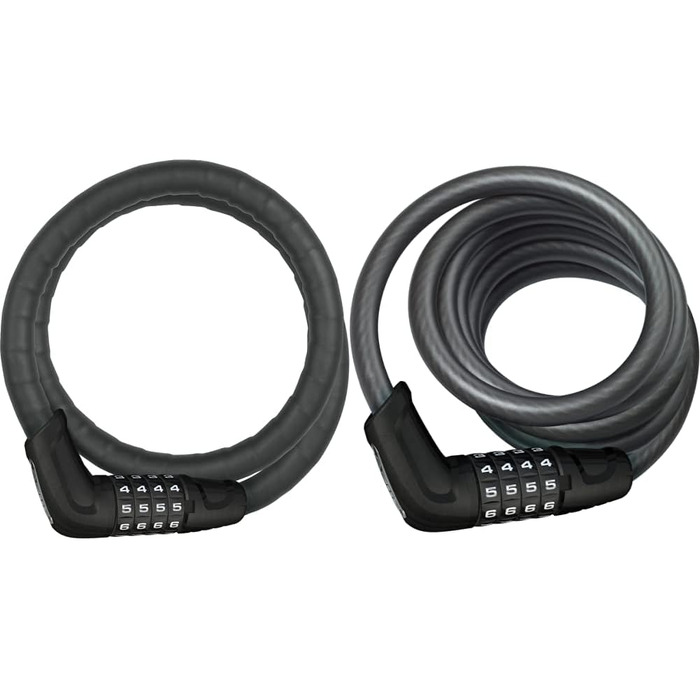 ABUS Steel-O-Flex Tresorflex 6615C - велосипедний тросовий замок із сталевим панциром, кодовий, з кріпленням SCMU, рівень безпеки 5
