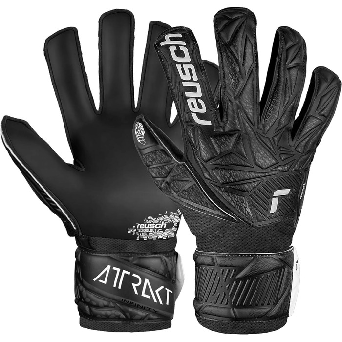 Рукавички воротаря Reusch Attraction Infinity Junior (чорні, 5.5)