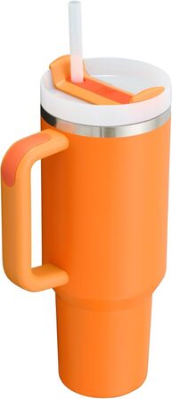Термочашка Stanley Quencher H2.0 FlowState 1,2 л із нержавіючої сталі з кришкою і трубочкою, вакуумна, для води, кави, чаю, смузі, Goldenrod
