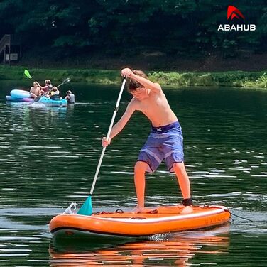 Дитяче SUP весло Abahub, алюмінієве, регульоване 140-178 см, для сапборду, алюмінієвий стрижень, лезо з нейлону, бірюзове