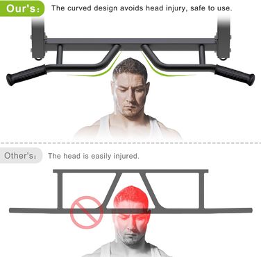 Багатофункціональний турнік Kipika з кріпленням на балках, 4 рівні регулювання висоти, багатокутна ручка, кріплення балки для підборіддя, обладнання для силових тренувань для тренувань у домашньому тренажерному залі
