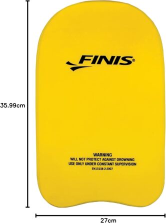 Кікборд FINIS 18,5x11,5 дюймів, жовтий