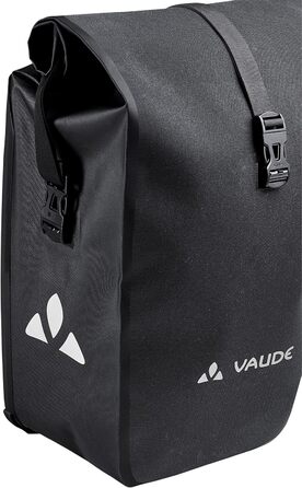 Велосипедна сумка VAUDE Aqua Back Supreme 2x24 л, водонепроникна задня сумка на багажник, міцна та екологічна, чорна, Німеччина