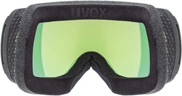 Гірськолижні окуляри Uvex Unisex Downhill 2100 Cv () (One Size, чорний килимок/зелено-помаранчевий)