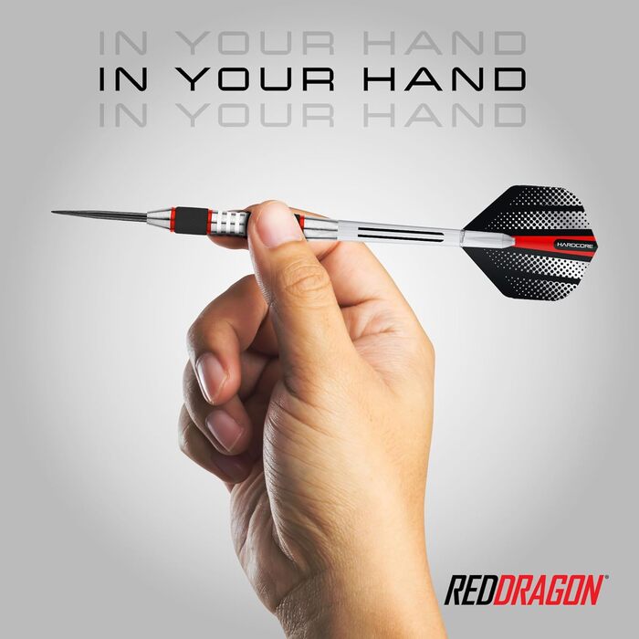 Дротики для дартсу RED DRAGON Axis 85% вольфрам, метал, з насадками та хвостовиками, стілдарти 24г/26г/28г, червоні/зелені/сині, професійні
