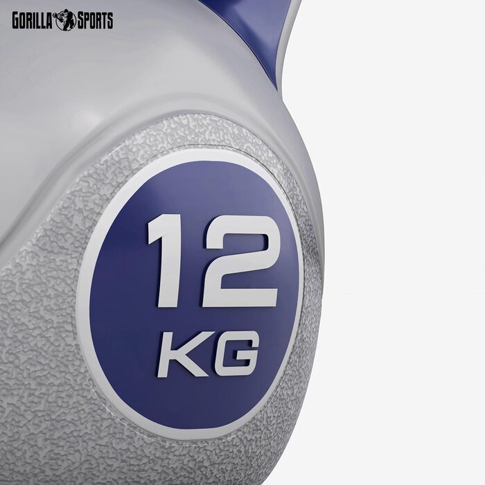 Кетлбел GORILLA SPORTS® з пластику, 2-20 кг, одинарний або набір, гиря для фітнесу, тренувань, силових вправ