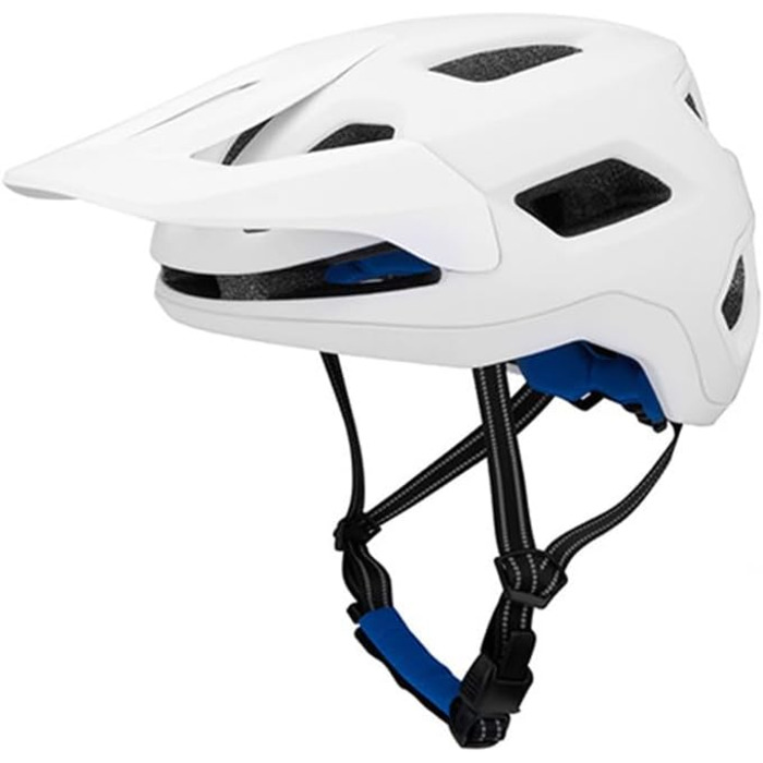 Шолом City Helmet MTB 58-61CM, вентильований, світловідбивні ремені, білий