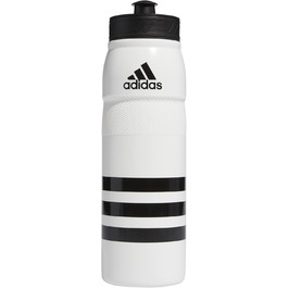 Пляшка для води adidas Stadium 750 мл, пластик, біло-чорна, універсальний розмір